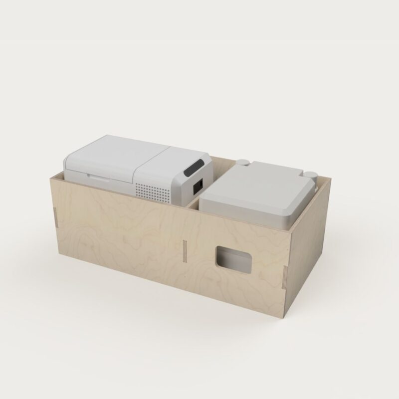 Meuble glacière et WC van