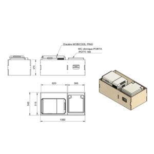 Meuble glacière et WC van