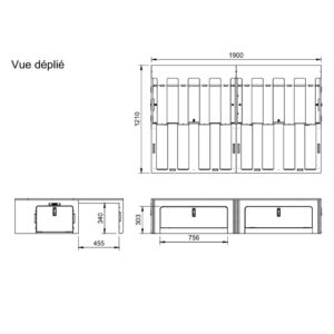 Plan Lit peigne 120x190