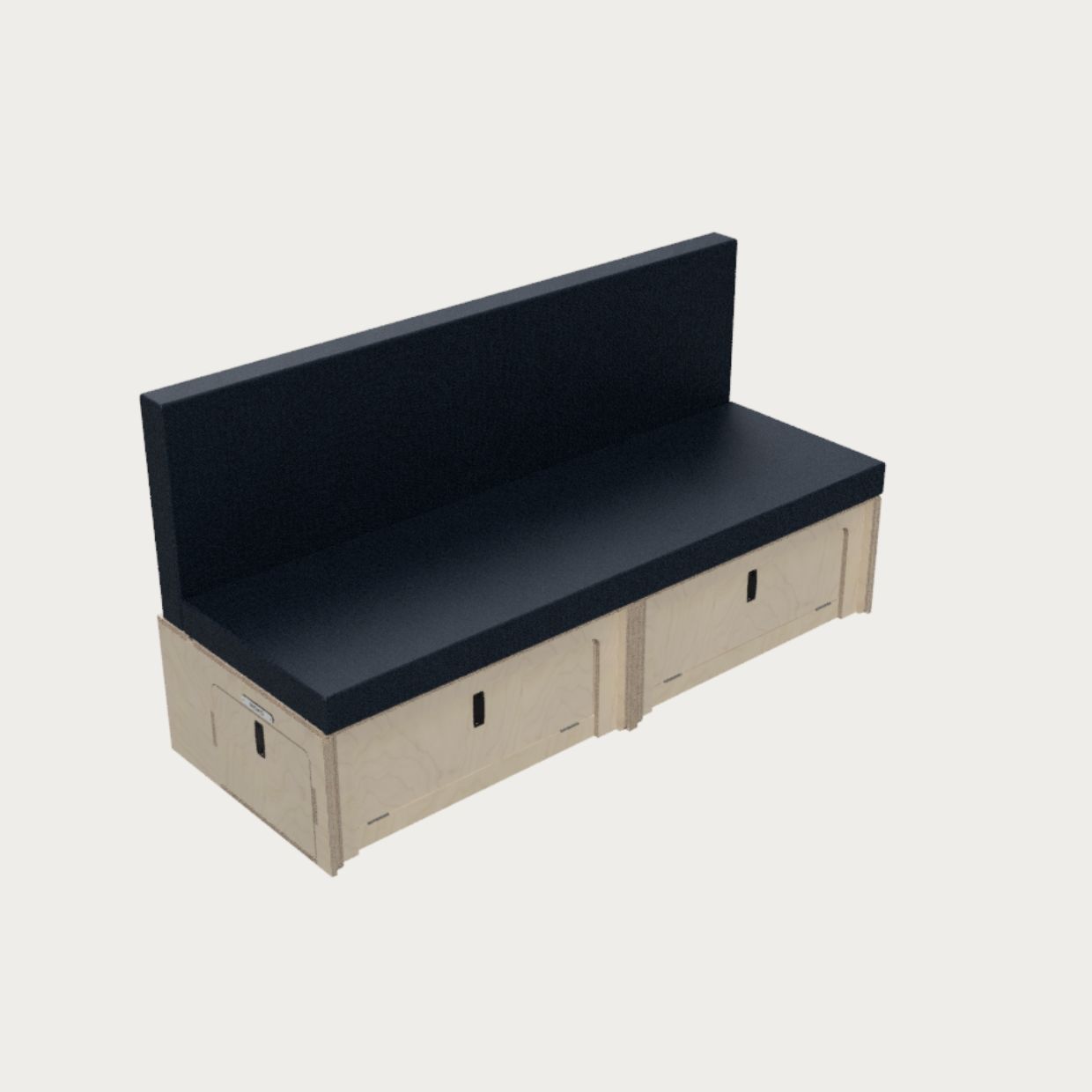 Lit peigne en position banquette