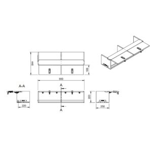 Plan meuble haut - 90 cm