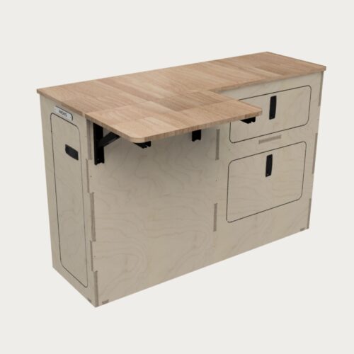 meuble cuisine van - hévéa - tablette relevé meuble cuisine van - hévéa - tablette relevé