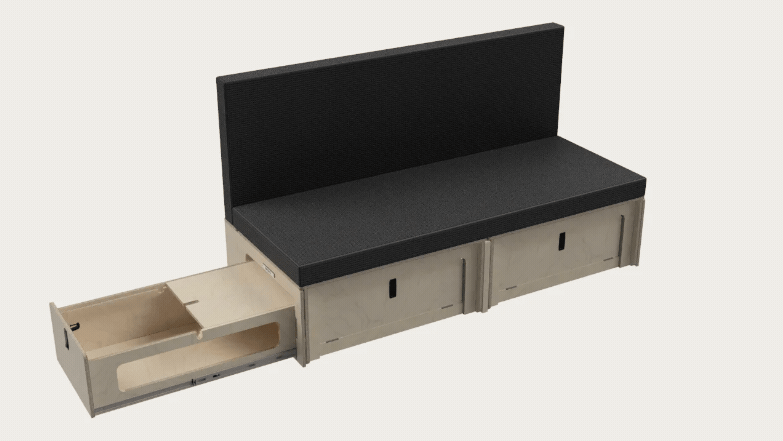 Configuration lit peigne Lit peigne 120x190