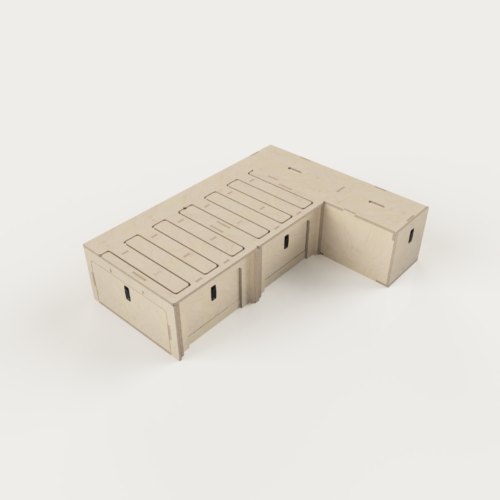 Lit peigne kangoo plié