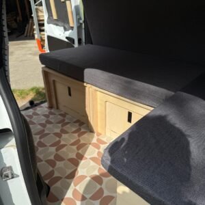 Lit peigne 120x155 avec matelas vue arrière