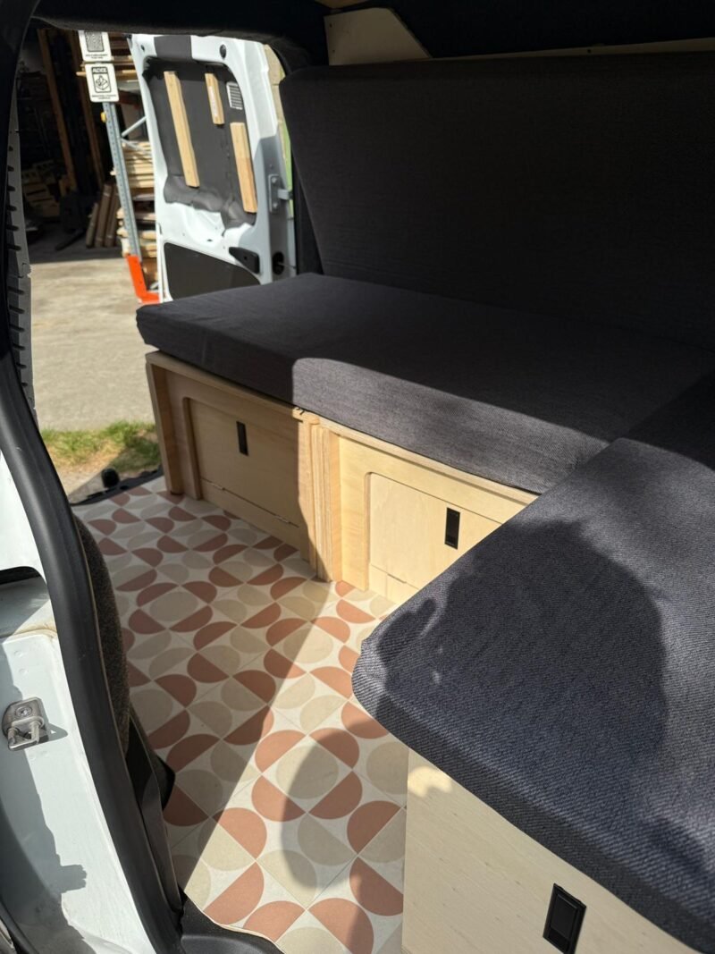 Lit peigne 120x155 avec matelas vue arrière