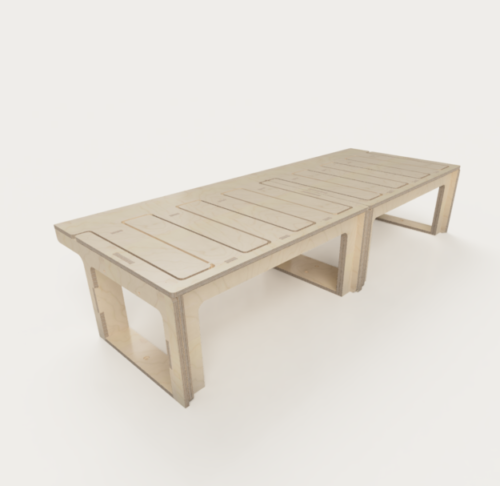 Lit peigne 120x190 sans porte